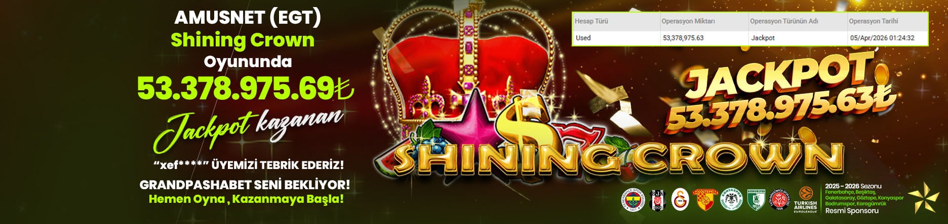 Grandpashabet 500 TL Çevrimsiz Deneme Bonusu Banner